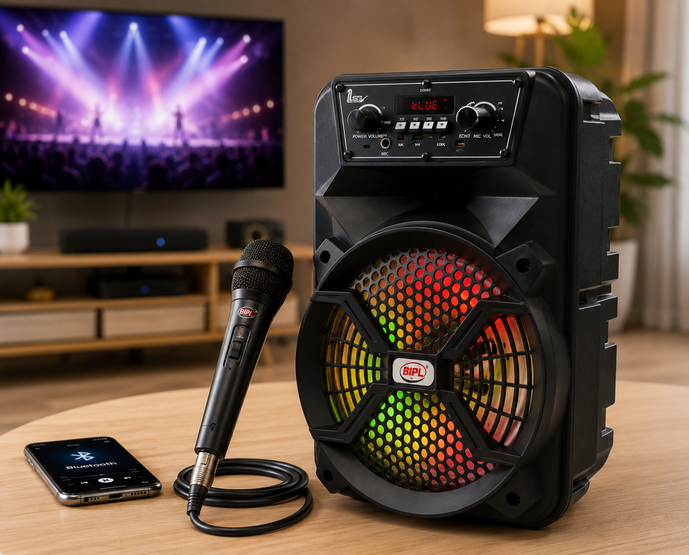 Bluetooth Wireless Speaker with Mic for karaoke, - Image 4
